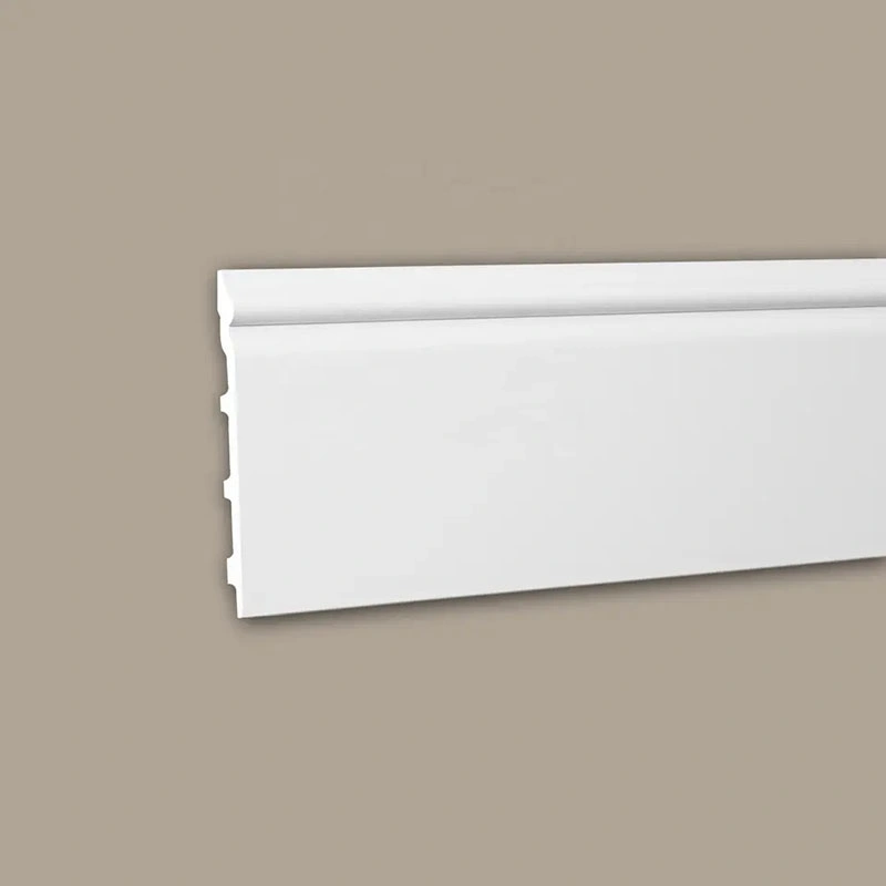 Facile à installer écologique jupe plastique blanc PS mousse de polystyrène moulé Floor Wall Plinthe plinthes en polystyrène