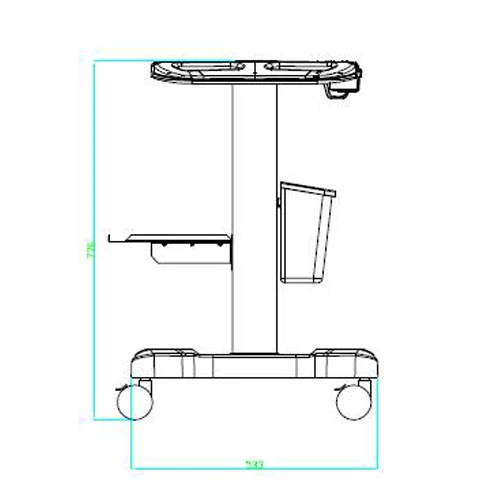 Carrito para ultrasonido portátil el carro con la certificación CE