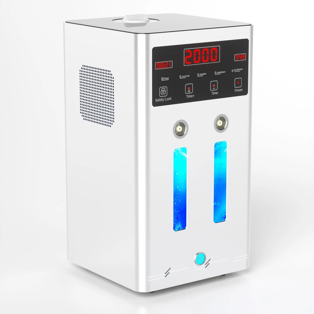 3000mL-hidrógeno Generator Health PEM Home máquina de gas marrón productora de hidrógeno Linterna HHO