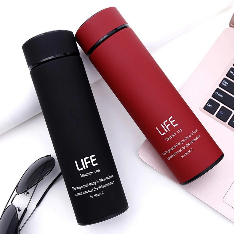 LED Smart Cup Temperature Display Rubber Paint Vacuum Flask Stainless Steel Leak Proof Water Bottle Portable Car Tea Thermos with Filter