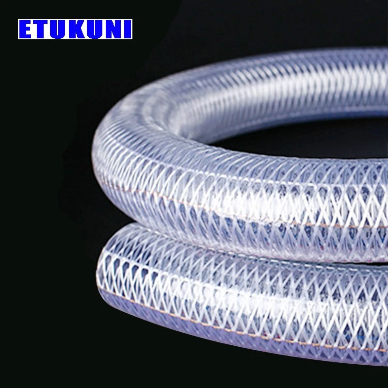 Tensile PVC Clear Spiral Steel Wire Polyester Reinforced Spring Transparent Duty Water Hose for Agriculture