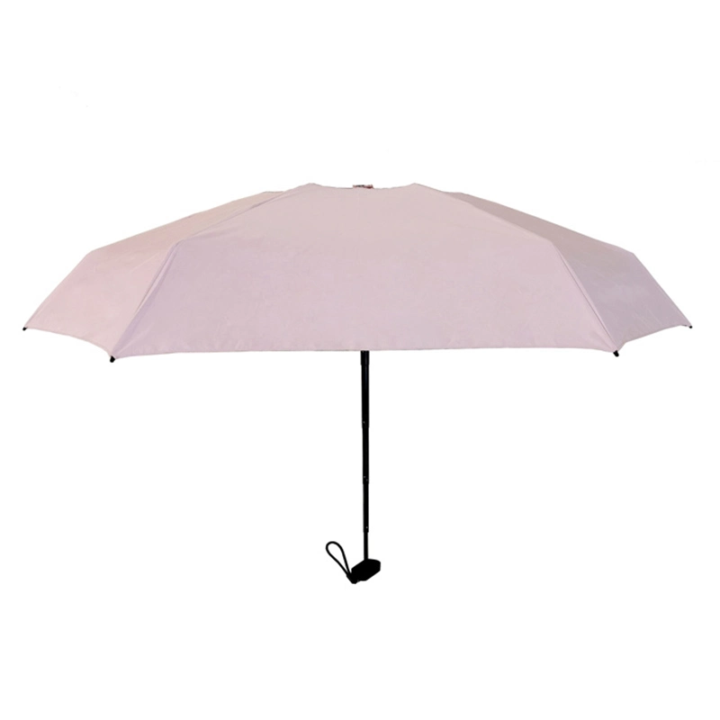 Promotional Outdoor 6ribs Manual Opening Close Mini 5fold UV Umbrella Women