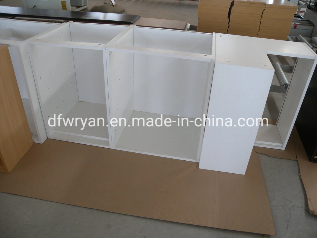 Cheap Wooden Chipboard Melamine Finished Kitchen Cabinets with Drawers From China Supplier