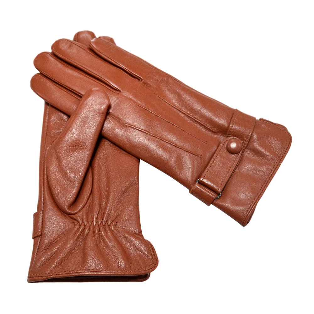 Braun Leder und Pelz Winter Handschuhe für Unisex Großhandel billig Handschuhe Aus China Gloves Factory
