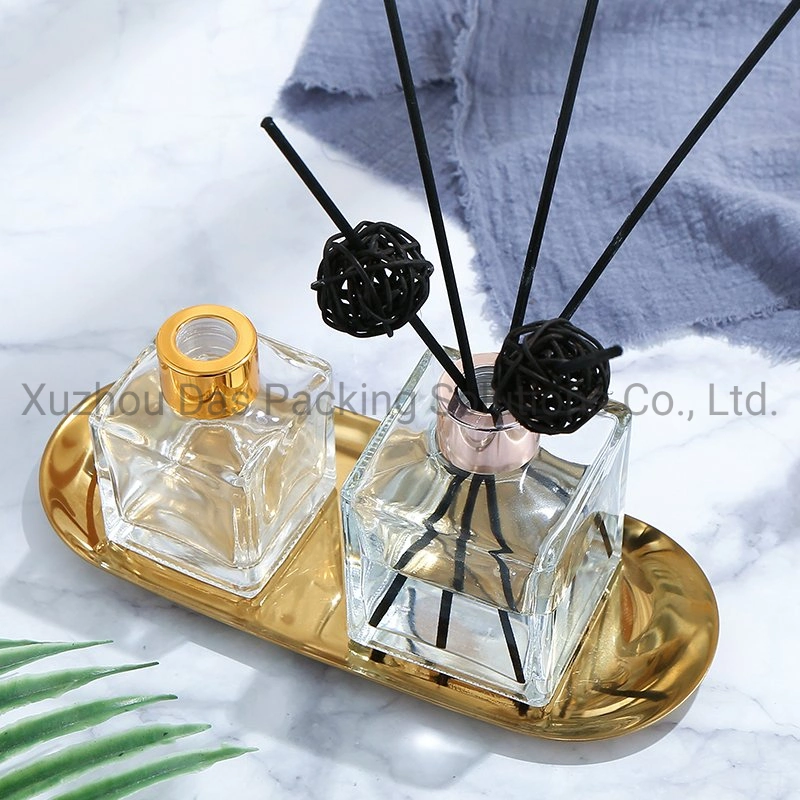 Custom Scent 100ml Clear Marble Aromatherapy Reed Diffuser Glass Bottle