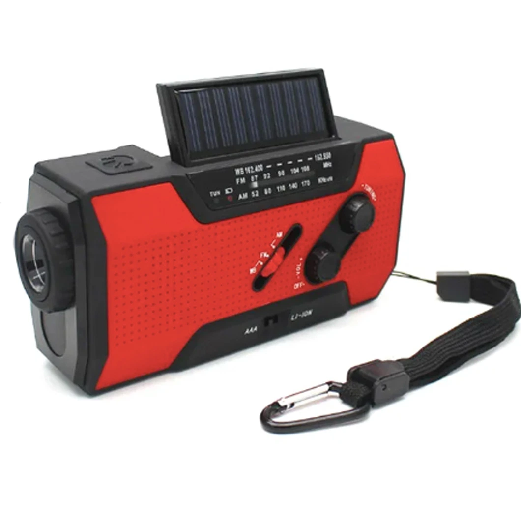 Emergency Solar Crank Generator Charger Power Bank Portable Radio