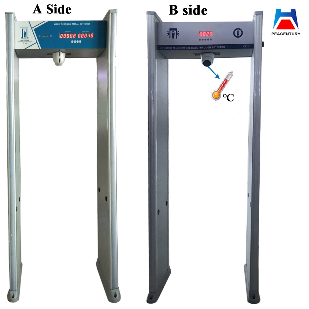 Temperature Measurement Walk Through Metal Detector with 18 Zones