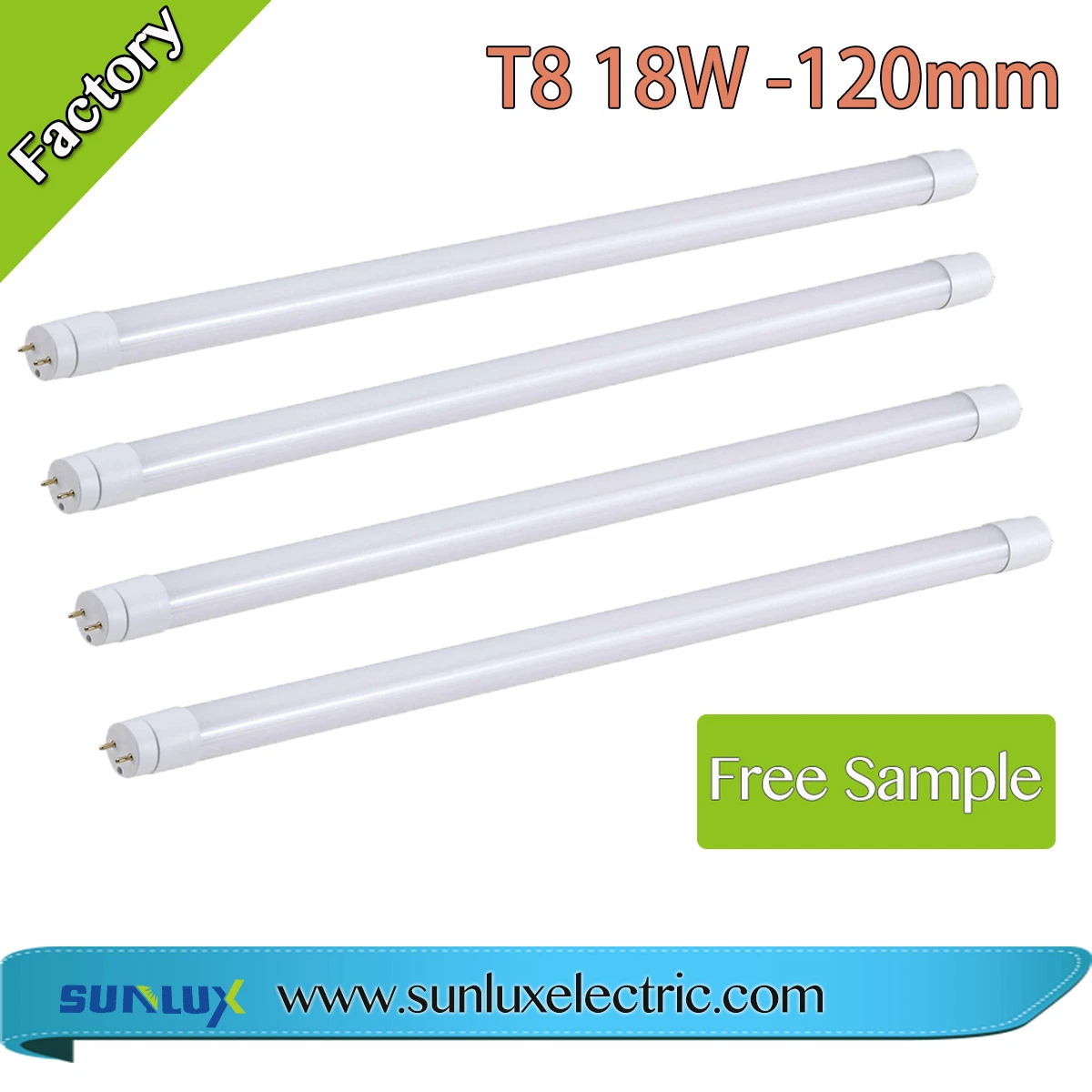 Fluorescent Ce/RoHS/PSE Thd<10% 1.2m 18W 1800lm T8 LED Tube Light