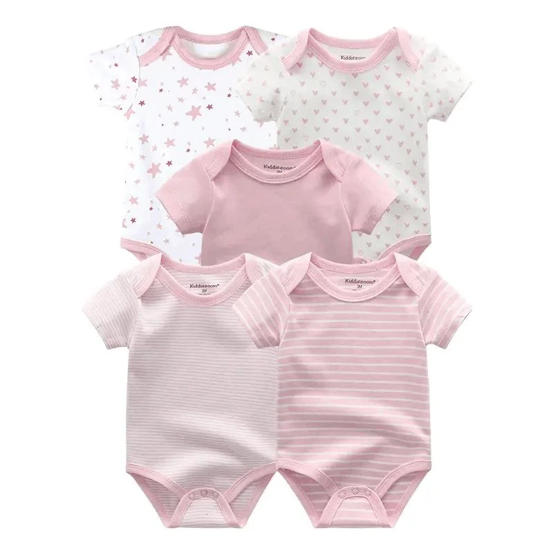 Bebê recém-nascido Dom Definir Bebê Calça Onesie Hat Meias Luvas 5 Conjunto de PCS de vestuário infantil