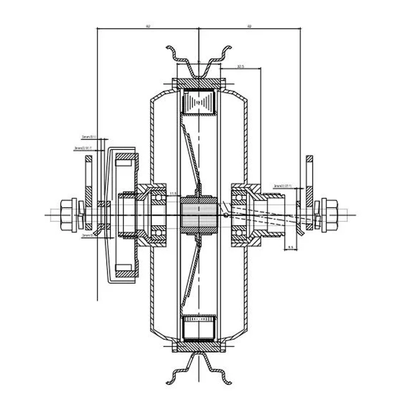 500W 1000W 10 Zoll Trommelbremse elektrische Roller-Radnabe Motor für 2 Rad Elektrofahrzeug und Elektromotorrad