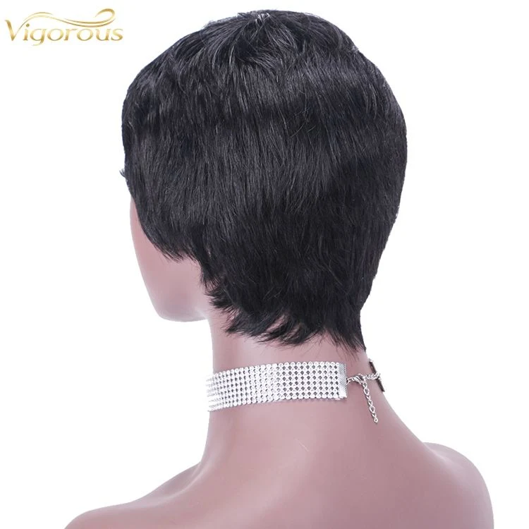 Pixie Cut 100% Full Machine Brazilian Human Hair Wig