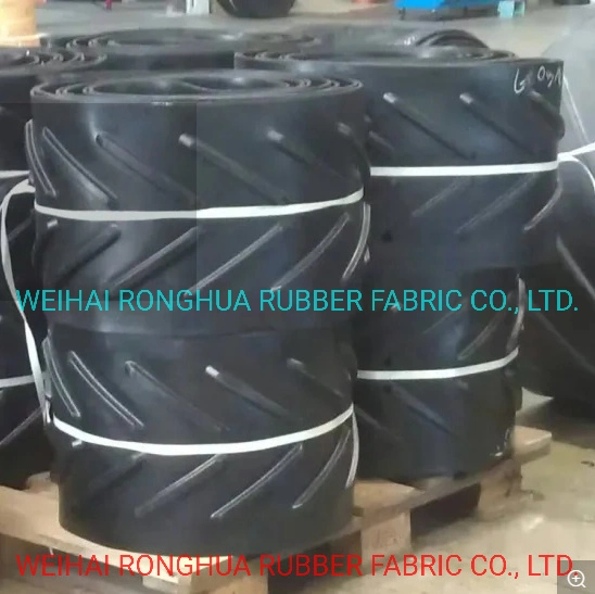 Ep/Nn/Cc/High Temperature/Fire Resistant/Oil Resistant/Tear Resistant/Wear Resistant Open Closed V Type Chevron Fabric Pattern Rubber Conveyor Belt