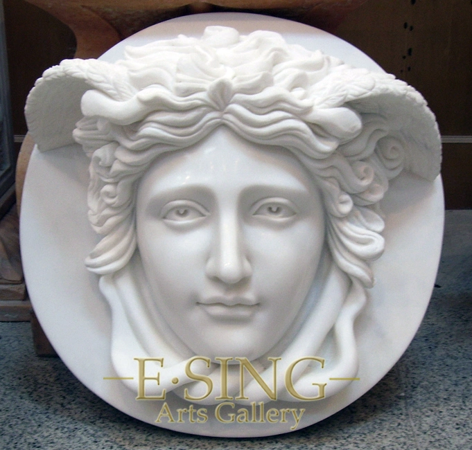 Cheap Wall Decoration Marble Carving Relief Sculpture for Home