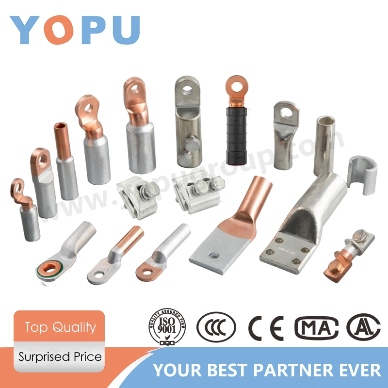 Yopu Dtl-2 Cu-Al Bimetal Bolt Cable Lug Copper Aluminium Metallic Tubular Crimping Terminal