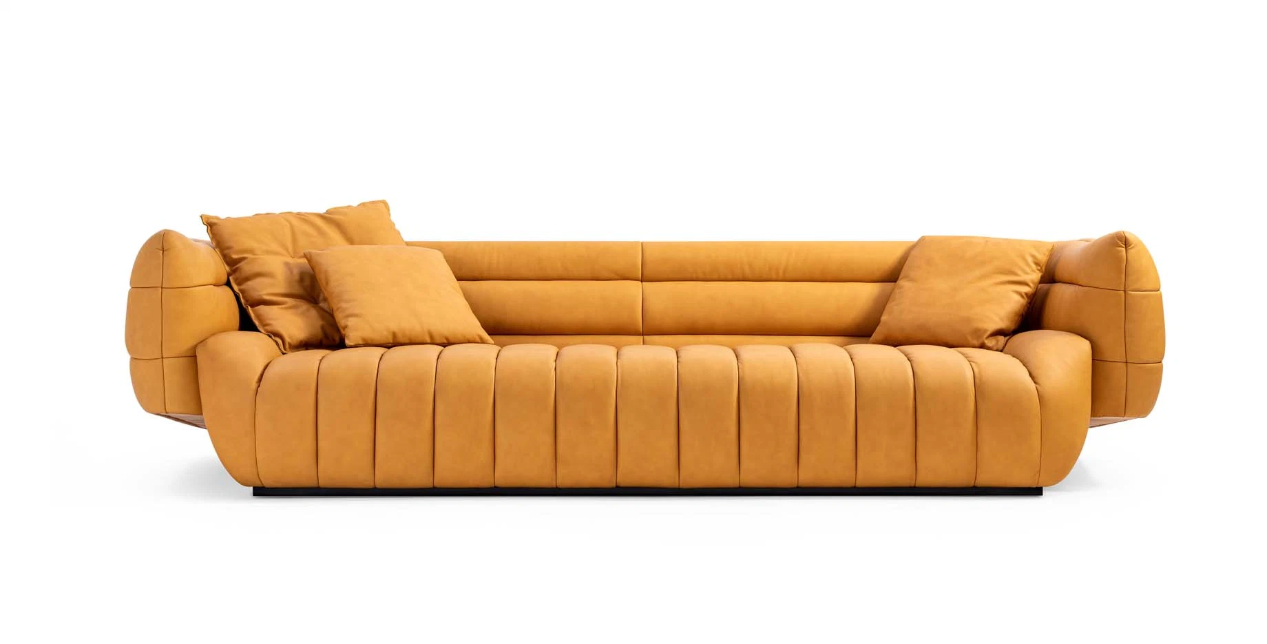 O moderno sofá em tecido macio e design minimalista proporciona mobiliário para casa Sofá luxuoso Sala de estar