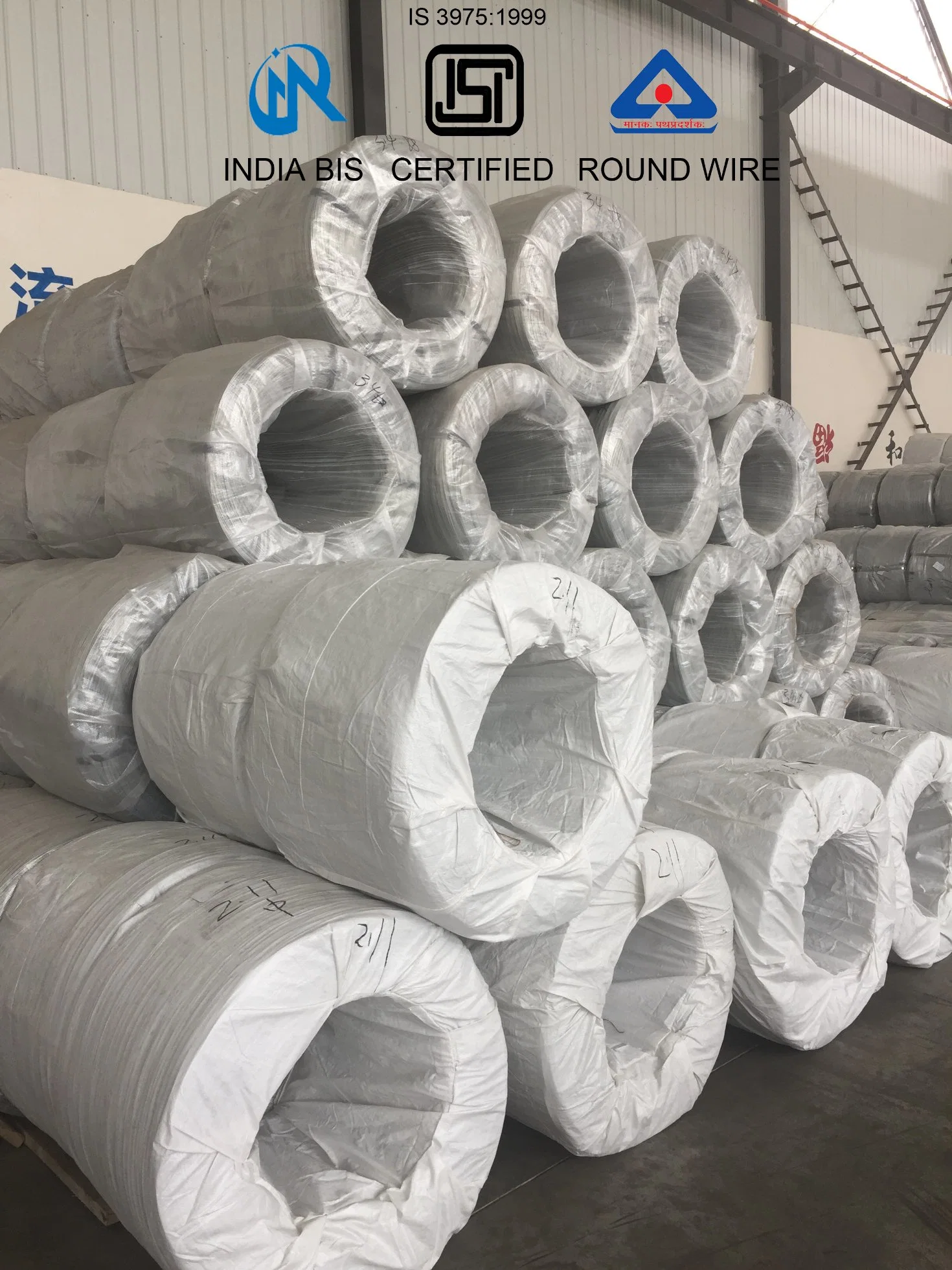 India Bis Certified Galvanized Steel Wire/Iron Wire/Binding Wire 1.25mm 2.90mm