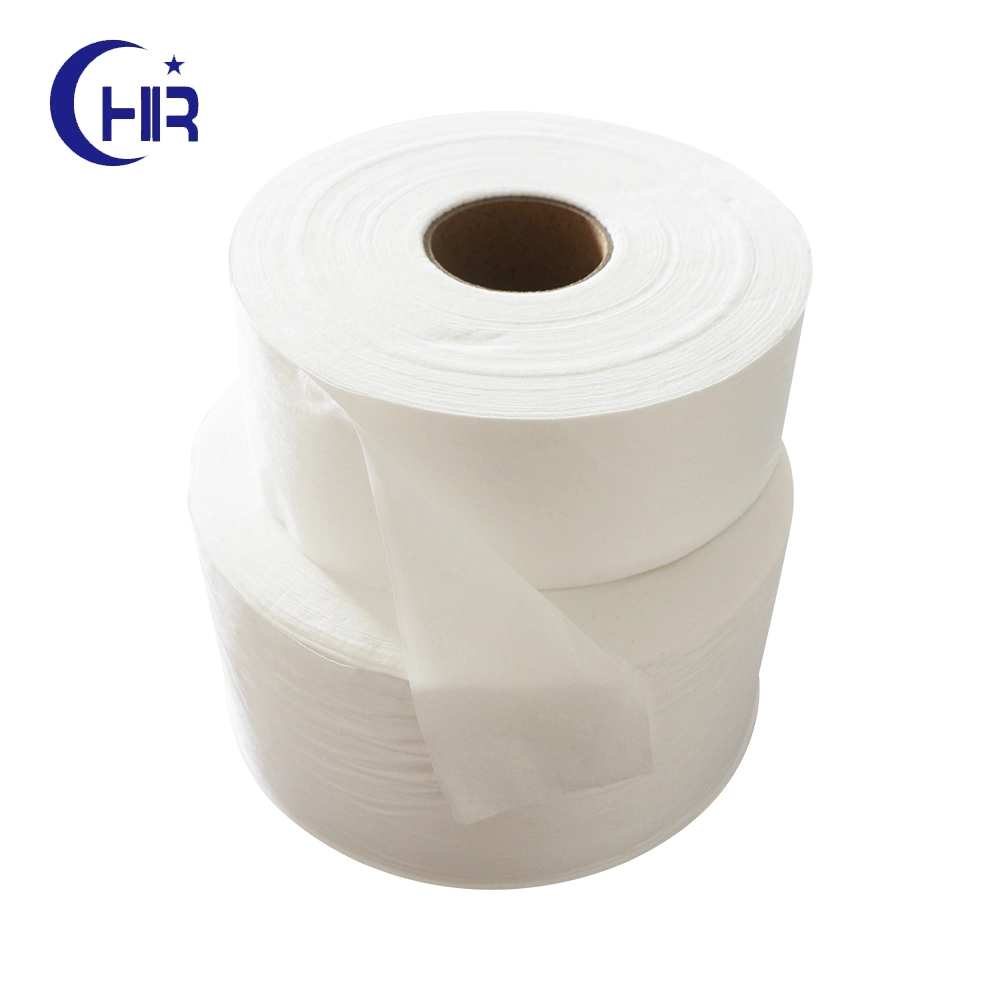 Customized Biodegradable Bamboo Cotton Spunlaced Nonwovens Baby Wipes Non-Woven Roll
