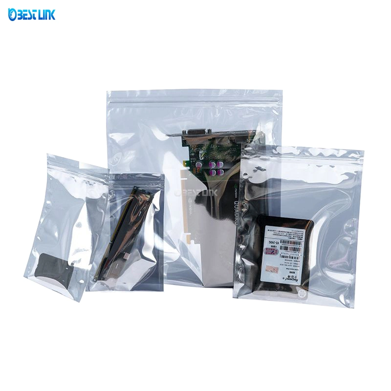 Anti-Static Zip-Lock Bags Smell Proof Cleanroom Plastic ESD Shielding Bags Static Barrier Packaging Materials