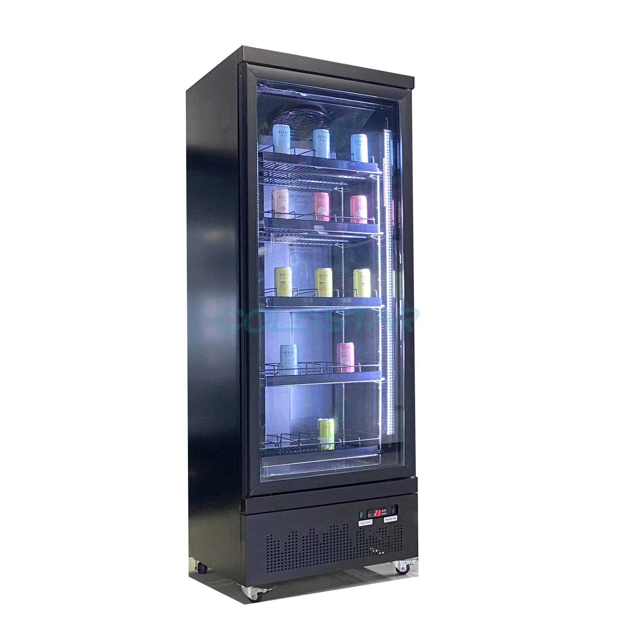 Vertical Freezer Commercial Single Door Glass Display Cabinet