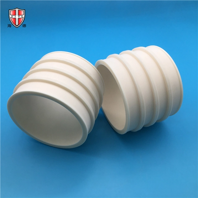 Factory Customized 99% 99.5% Al2O3 Alumina Ceramic Threaded Pipe