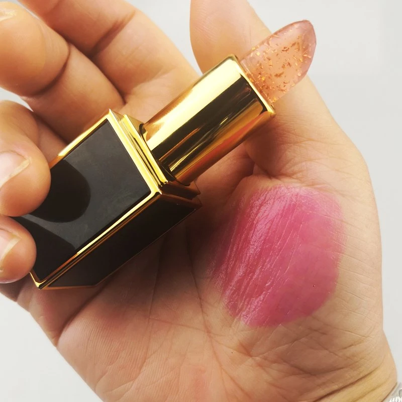 Lámina de oro transparente OEM Hidratante labial Lip Balm cambia de color duradero