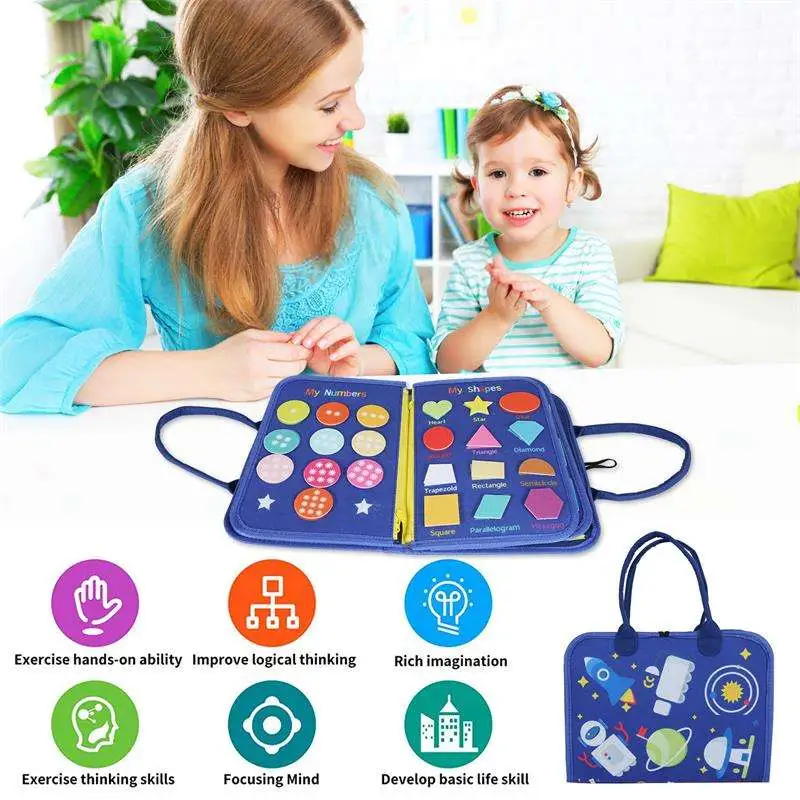 Filz Busy Board Baby Dressing Lernspielzeug Tuch Buch Filz Lernbrett Kinder Filz Craft Kits Rabatt Frühe Bildung Spielzeug