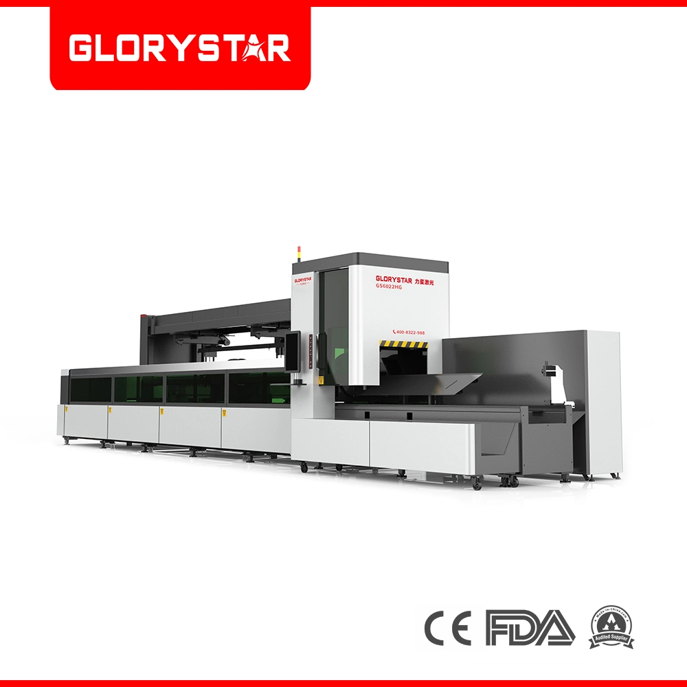 Cheap 3 Chucks Square Tube Fiber Laser Cutting Machine for Advertising Decoration