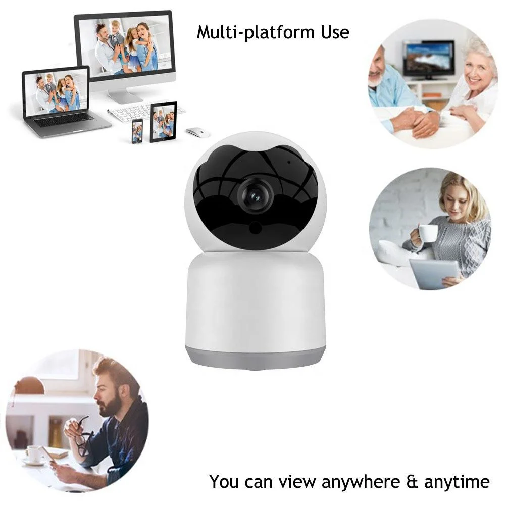 جهاز مراقبة الطفل بكاميرا IP لاسلكية بدقة 1080p وأمان ذكي بتقنية CCTV WiFi نظام الرؤية الليلية ثنائي الاتجاه كاميرا الرؤية الليلية التتبع التلقائي اكتشاف الحركة