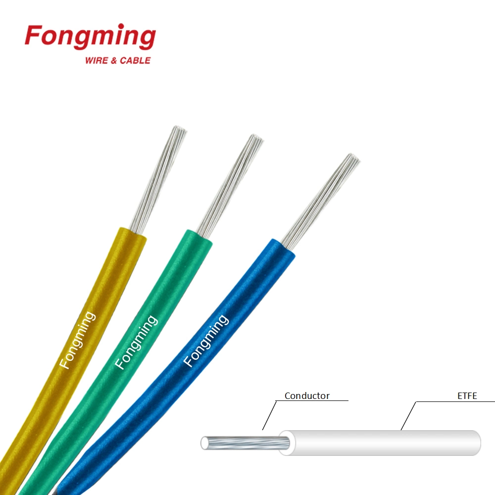 Cable de PTFE extruido con cobre chapado en plata SPC NPC níquel Conductor ni-Cr para motor automático