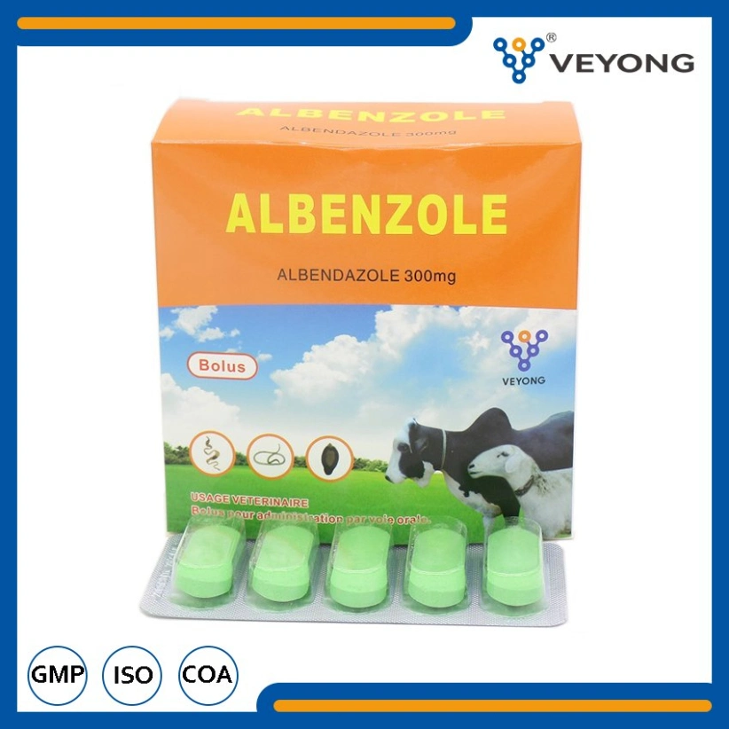 Pharmaceutical Drugs Veterinary Bolus 300mg Albendazole Bolus Tablet Sheep Medicine for Animal Use