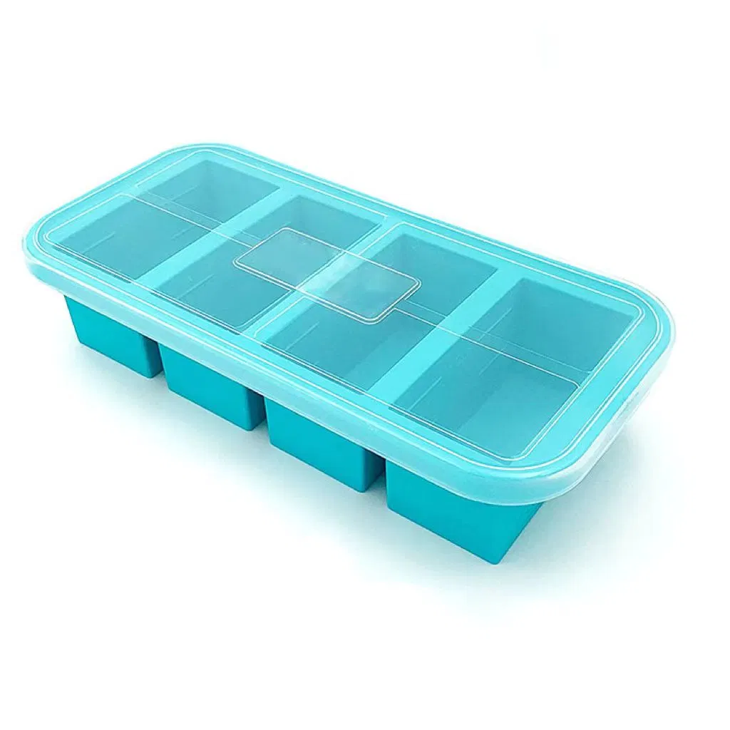 Freeze Food Soup Broth Sauce Large Silicone Freezing Tray with Lid