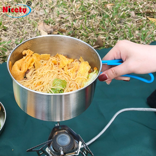 Four-Piece Outdoor Portable Heat-Degradable Camping Cookware Set