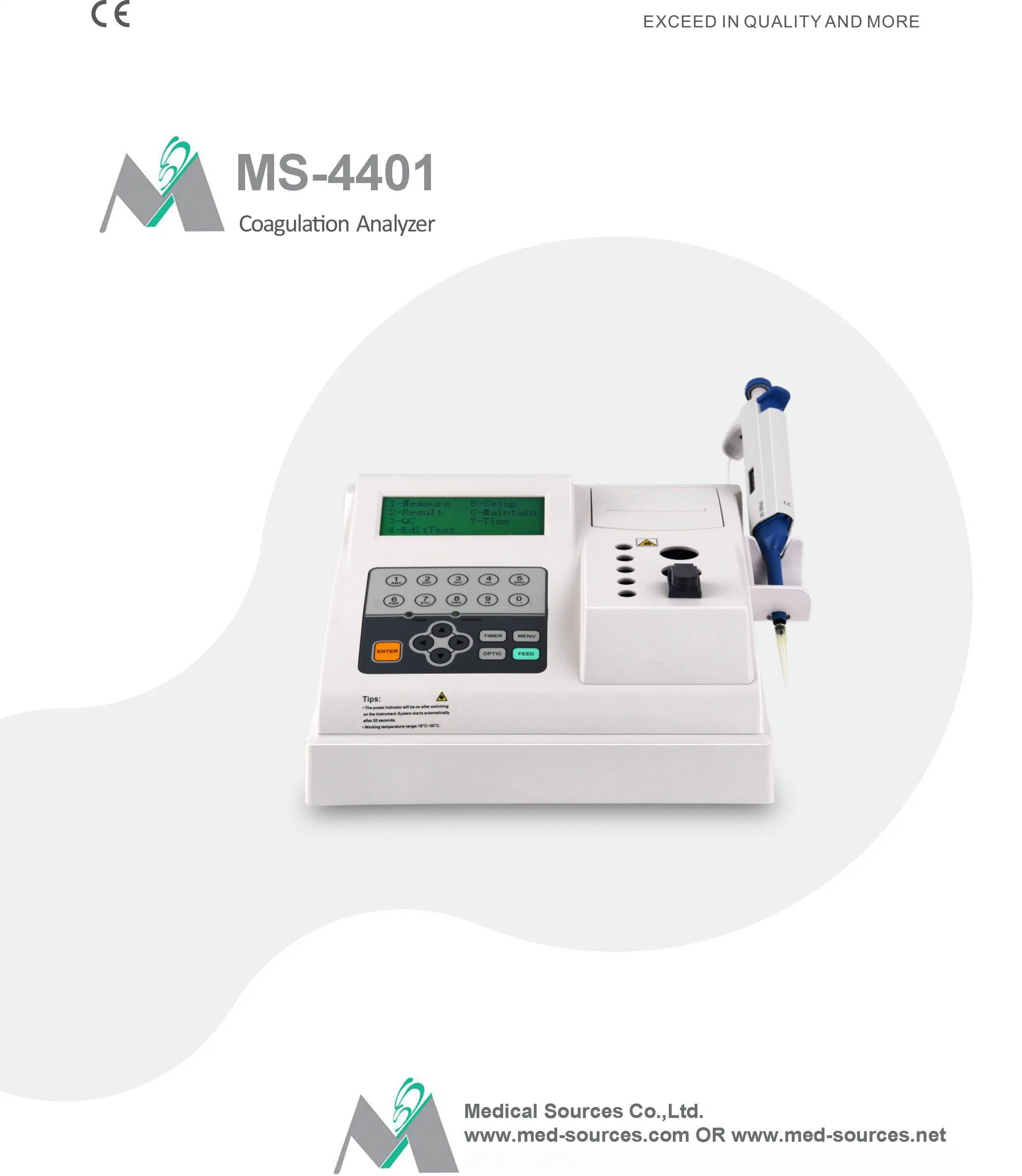 Ms-4401 Portable Blood Semi-Auto Coagulation Analyzer