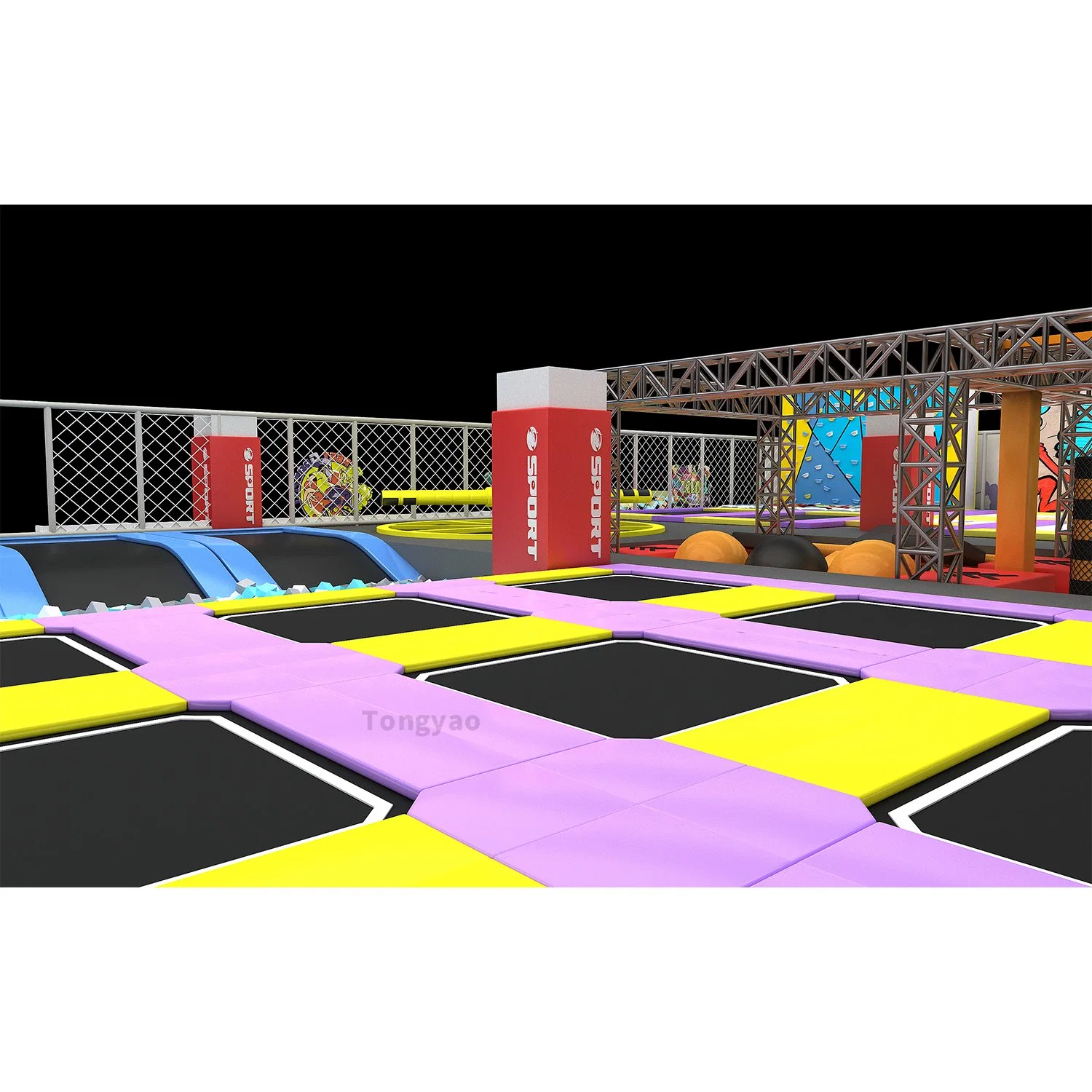 China Factory Interior trampolín niños Juego suave Zona de juegos comercial