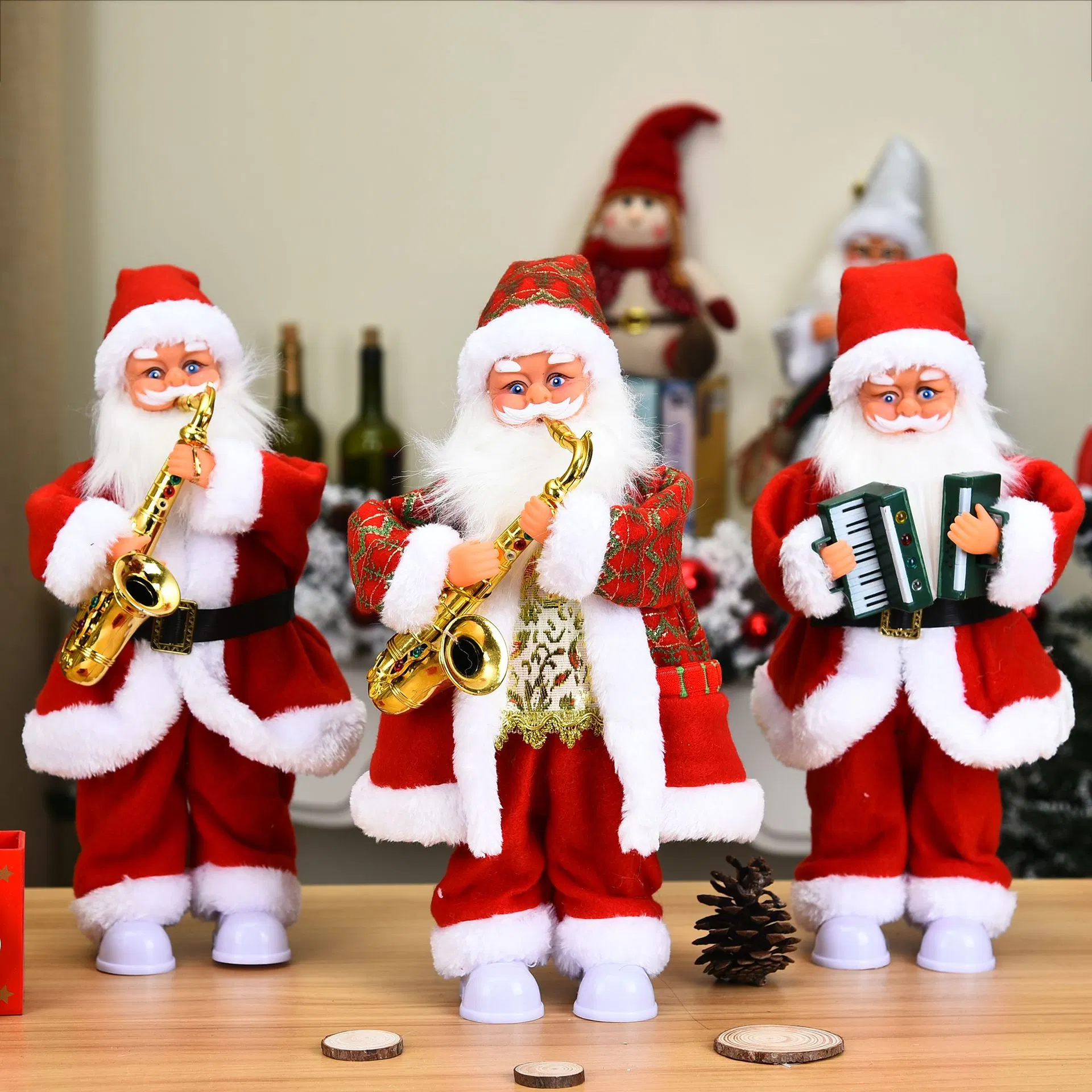 Weihnachtsmann mit Musik Weihnachtsdekoration Kinder Geschenk Spielzeug