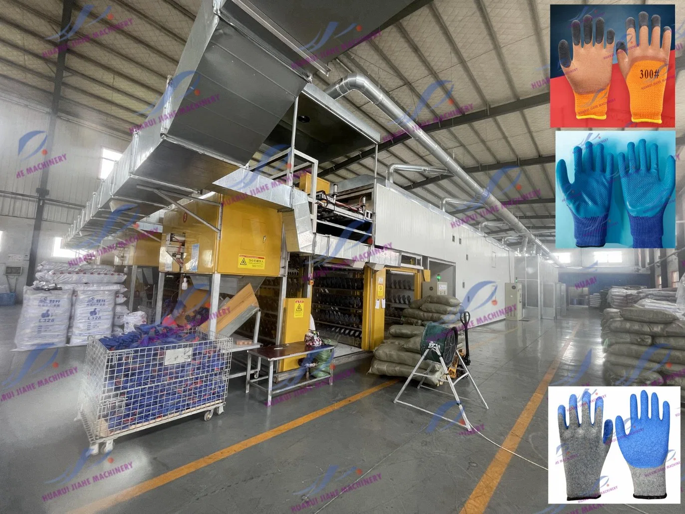 Latex Foam Gloves Automatic PU Glove Dipping Line/Glove Coating Machine Wear-Resistant Dipping, Tire Rubber Anti-Skid Wear-Resistant Glove Dipped Equipment