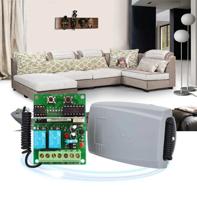 DC12V/24V Wireless Receiving Controller Board 315MHz 433MHz RF Receiver on/off Wireless Switch for Garage Door Openers