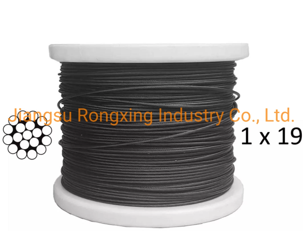Hot Selling 316 1*19 0.6mm Wire Cable Plastic Cotaed Stainless Steel Wire Rope