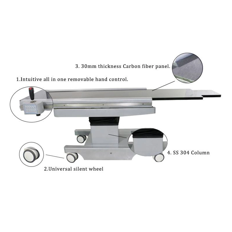 Dsa eléctrico multifunción de fibra de carbono de la CPRE Mesa de quirófano