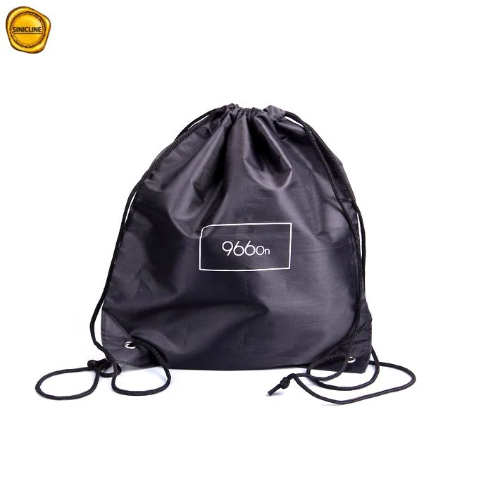 Style Sinicline sac à dos Sac avec lacet de serrage en nylon noir pour vêtement