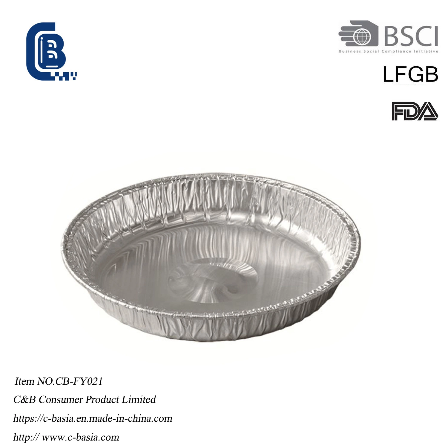 Round 6 Subdivision Aluminum Foil Lazy Susan DIP Tray