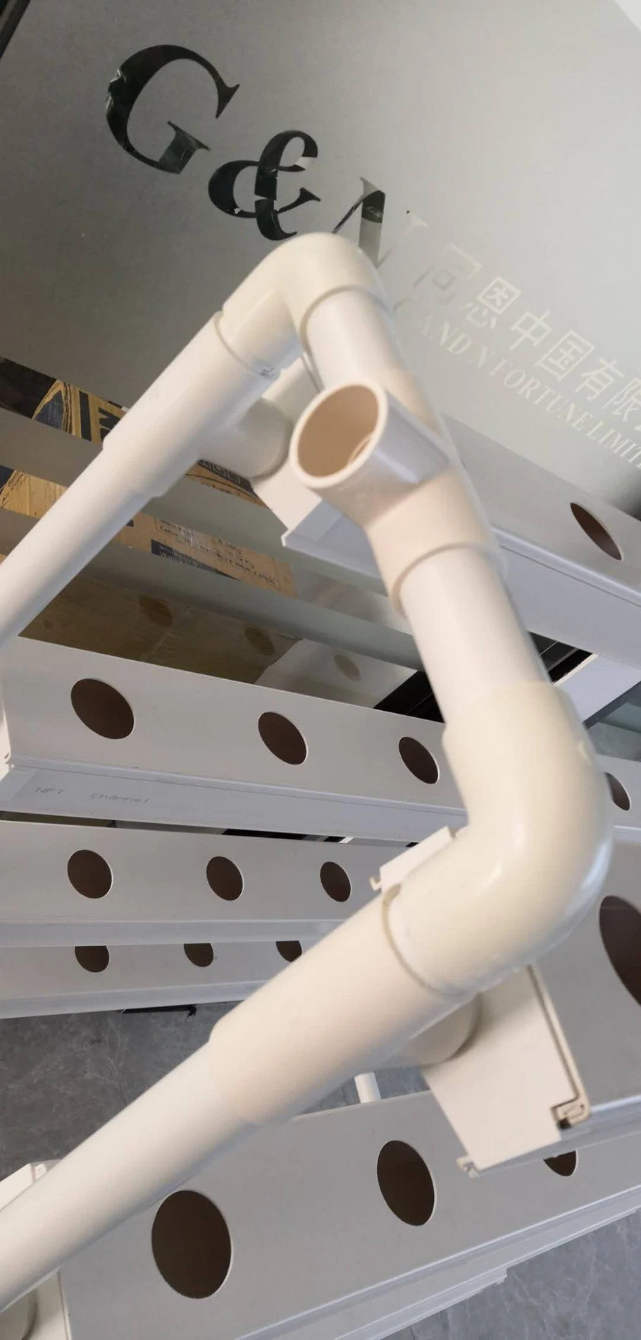 Canal Nft PVC Kit de tubo de crecimiento de efecto invernadero hidropónico sistema vertical de crecimiento interior