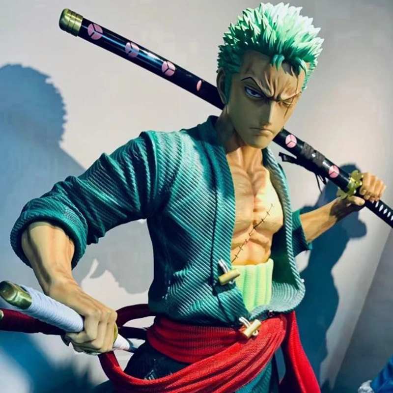 New Design One Piece Character Life Size Zoro Statue Fiberglass Zoro Sculpture