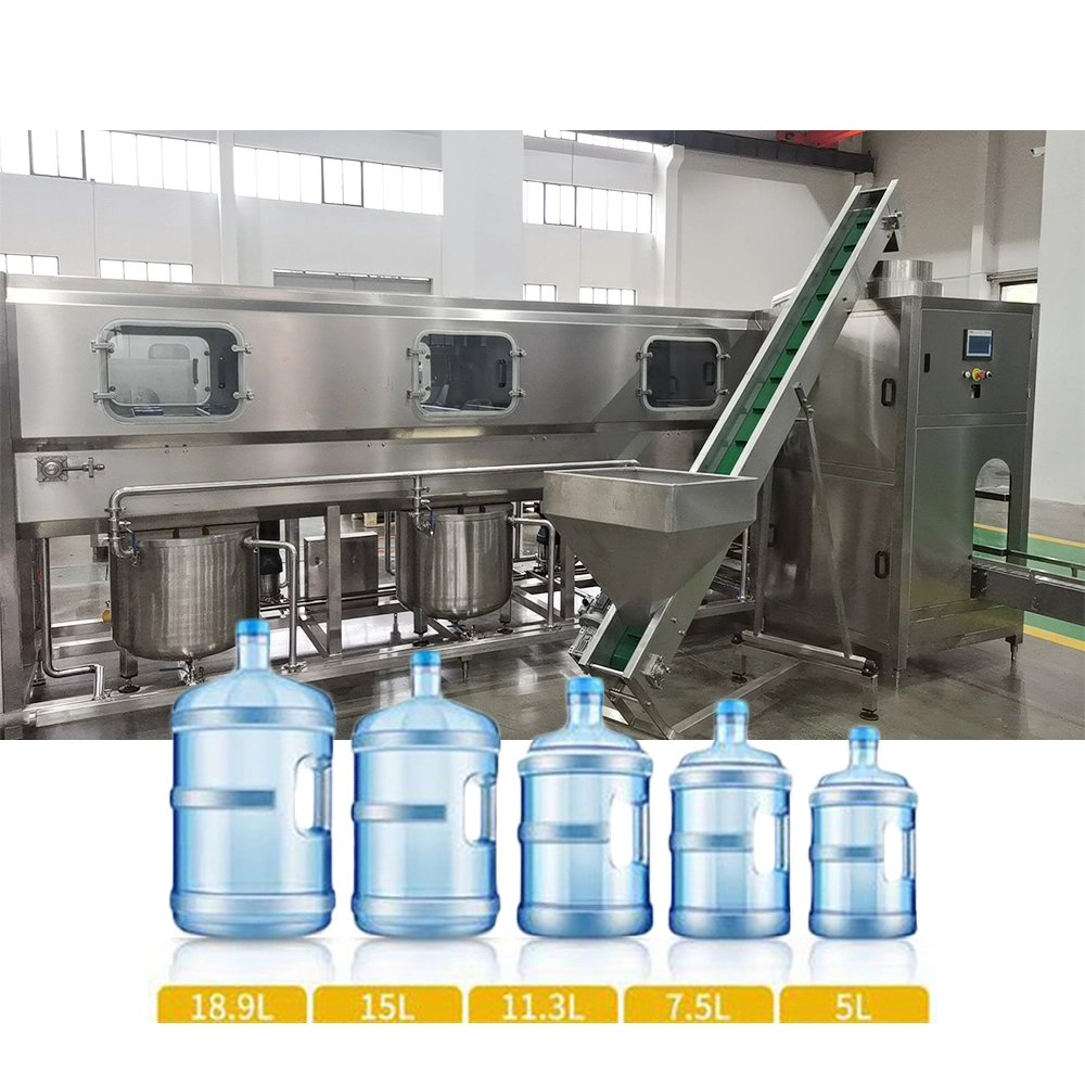 Automatic 20L 5 Gallon Bottle Barrel Water Washing Filling Capping Machine Production Line