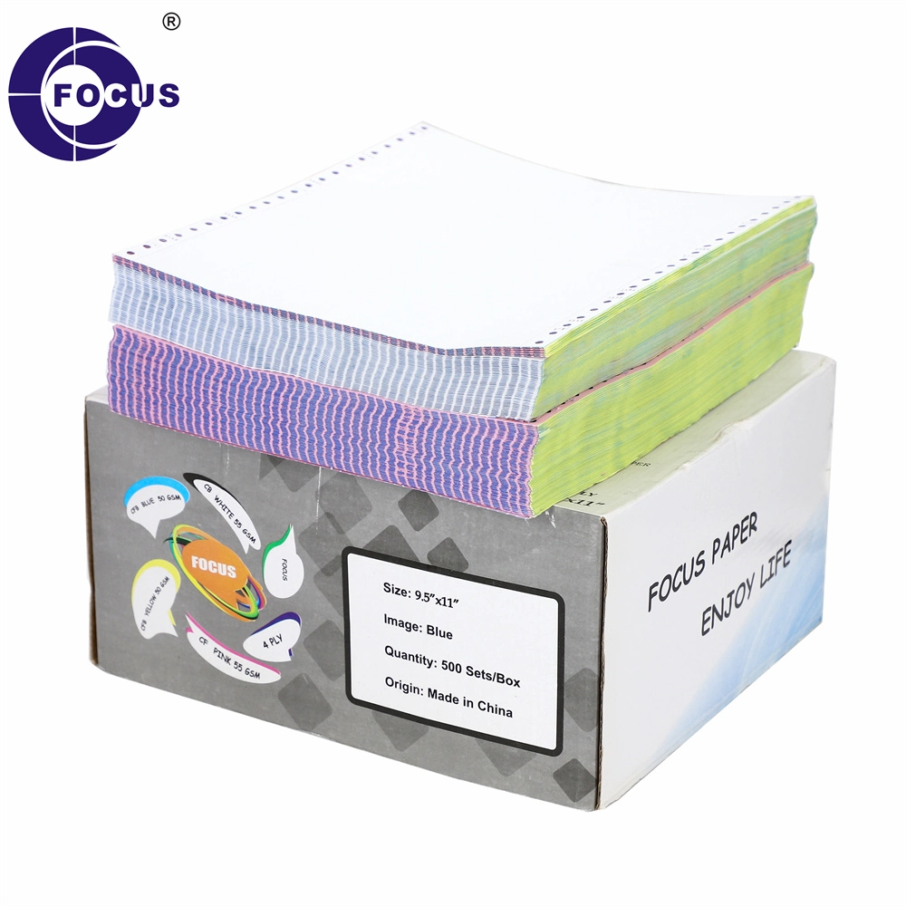 Blue Printing Color 55GSM/50GSM/55GSM 3 Part NCR Paper Sheet for General Business Bills