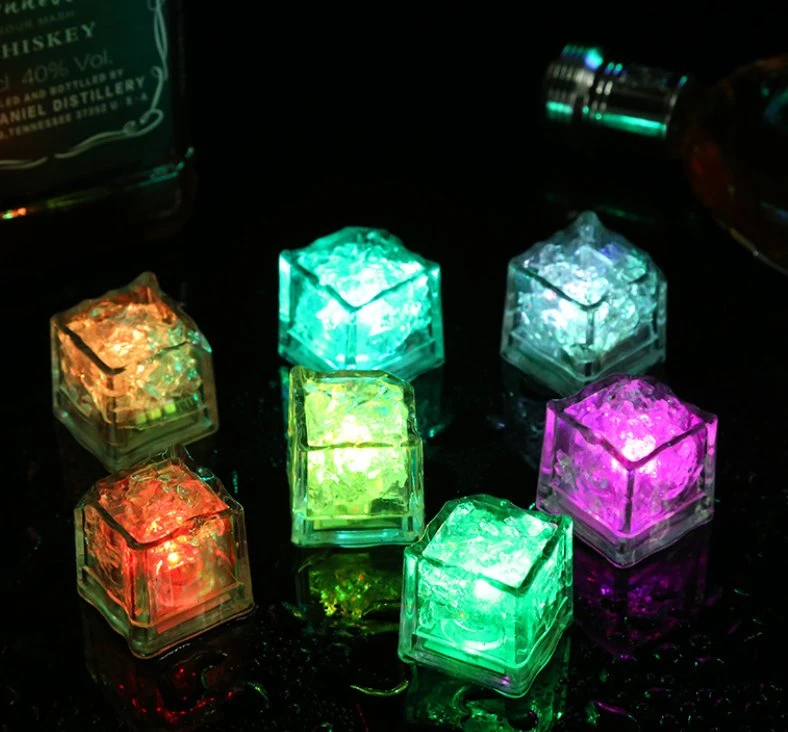 Cubitos de hielo de destello de barra LED impermeables ilumina el bloque fluorescente