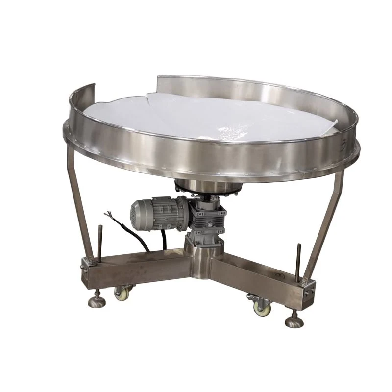 Rotary Table Stainless Steel Accumulation Turn Table Collecting Collection for Finished Bag