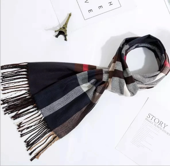 Autumn Winter Cashmere Plaid Scarf Men and Women Warm Plaid Tassel Scarf