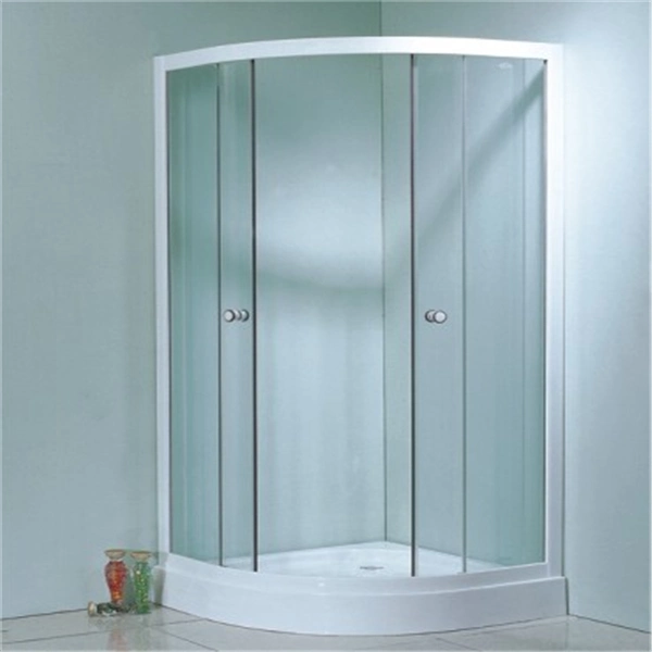 Corner 2 Sided Frameless 5mm Woven Glass Shower Cabin 90X90 Bath Bathroom Furniture