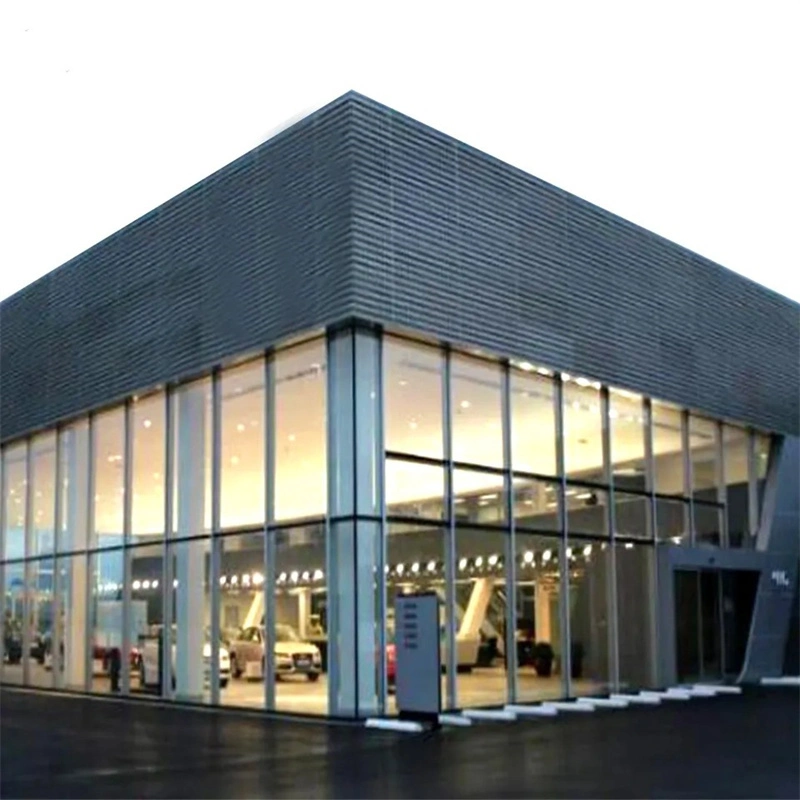 Prefab Exhibition Hall 4s Car Showroom Steel Structure Metal Office Construction